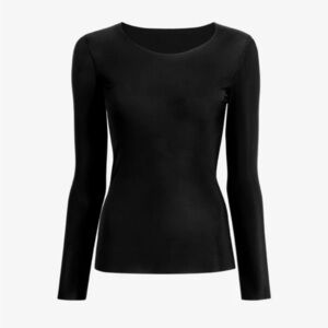 Commando Black Whisper Long Sleeve Crewneck Stretch Top M/L